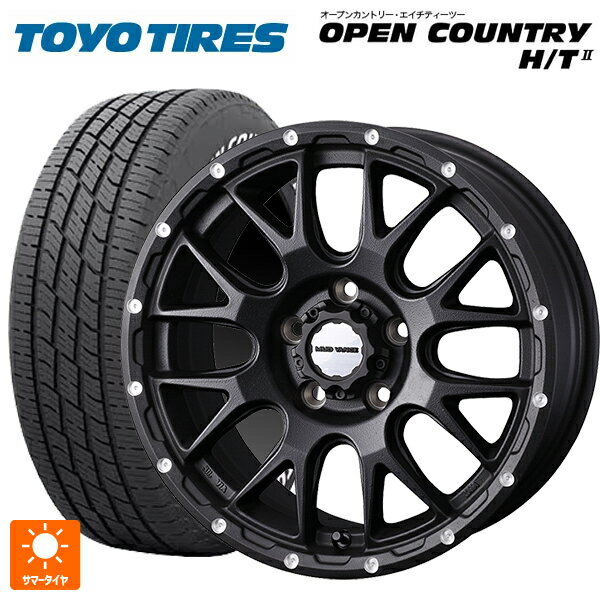 トヨタ プリウス(60系)用 195/60R17 90H トーヨー オープンカントリー HT2 ホワイトレター ウェッズ マッドヴァンス 08 FLINT BLACK 新品サマータイヤホイール 4本セット