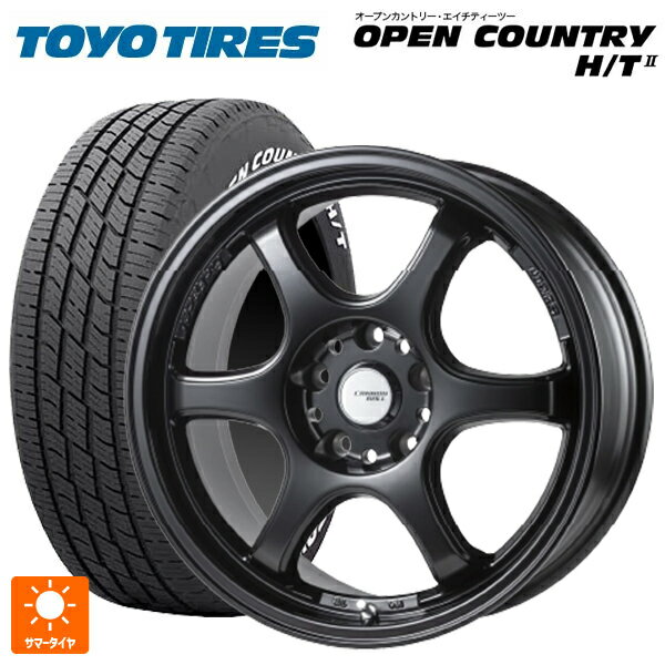 【6/22 20時〜 全品P5倍＆クーポン】225/55R18 98H トーヨー オープンカントリー HT2 ホワイトレター ゴジゲン セミグロスブラック 18-7.5J 国産車用 サマータイヤホイール4本セット