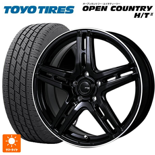 【6/15〜16限定 全品P5倍＆クーポン】225/60R17 99H トーヨー オープンカントリー HT2 ホワイトレター ジャパン三陽 ジェーピースタイル R52 パールブラック/フランジカットポリッシュ 17-7J 国産車用 サマータイヤホイール4本セット