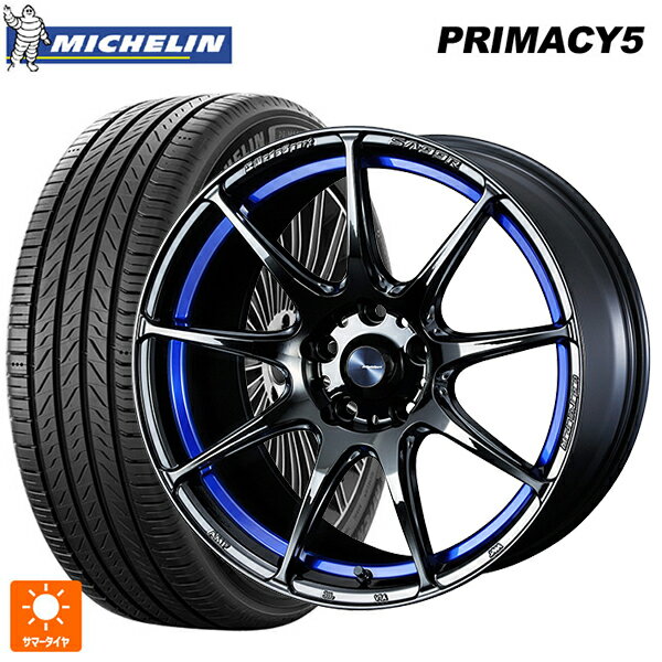 225/40R18 92Y XL ミシュラン プライマシー5 正規品 ウェッズ ウェッズスポーツ SA99R # BLC2 18-7.5J 国産車用 サマータイヤホイール4本セット