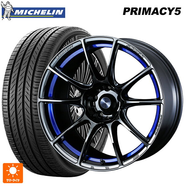 215/45R18 93W XL ミシュラン プライマシー5 正規品 ウェッズ ウェッズスポーツ SA25R BLC2 18-7J 国産車用 サマータイヤホイール4本セット