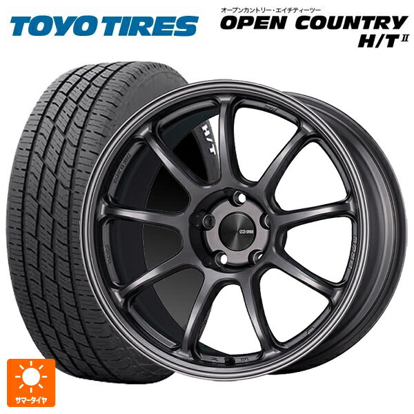 スバル フォレスター(SL系)用 225/55R18 98H トーヨー オープンカントリー HT2 ホワイトレター エンケイ パフォーマンスライン PF09 DS 新品サマータイヤホイール 4本セット