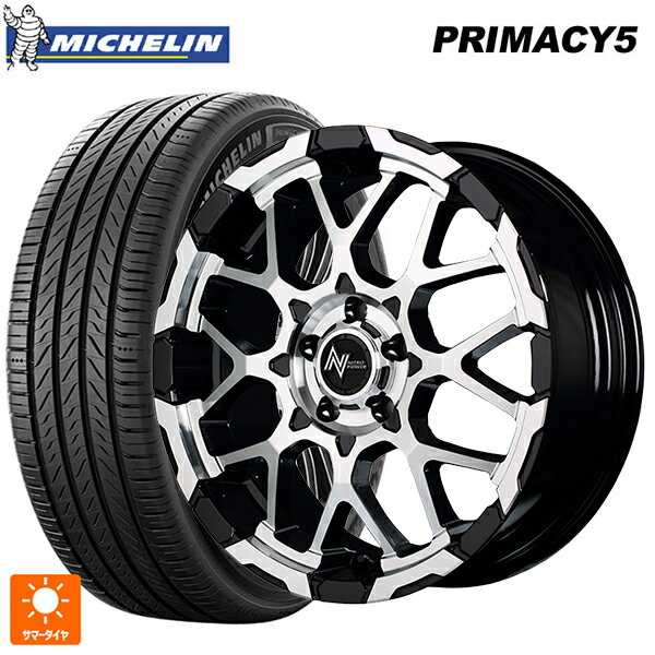 ミツビシ デリカD5(3DA系)用 225/55R18 102V XL ミシュラン プライマシー5 正規品 エムアイディー ナイトロパワー M28バレットエス ブラック/ミラーカット 新品サマータイヤホイール 4本セット