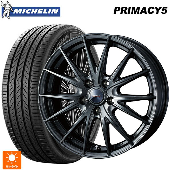 【6/22 20時〜 全品P5倍＆クーポン】215/60R16 99V XL ミシュラン プライマシー5 正規品 ウェッズ ヴェルバ スポルト2 # ディープメタル2 16-6.5J 国産車用 サマータイヤホイール4本セット