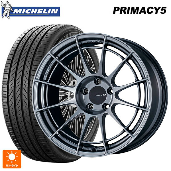 225/40R18 92Y XL ミシュラン プライマシー5 正規品 エンケイ レーシングレボリューション NT03RR ハイパーシルバー 18-8J 国産車用 サマータイヤホイール4本セット