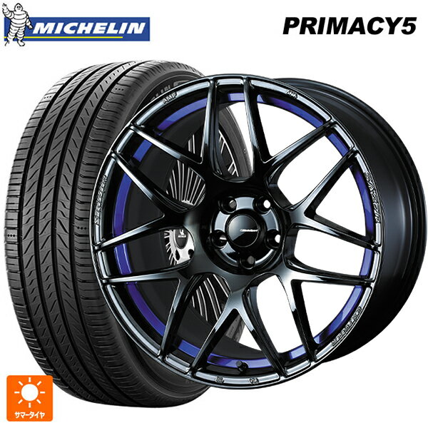 215/45R18 93W XL ミシュラン プライマシー5 正規品 ウェッズ ウェッズスポーツ SA27R BLC2 18-7.5J 国産車用 サマータイヤホイール4本セット