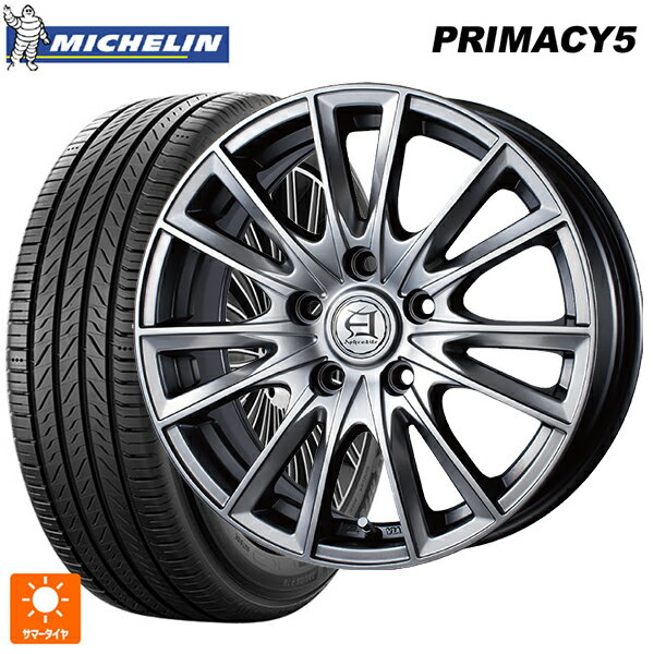 【6/22 20時〜 全品P5倍＆クーポン】215/65R16 102V XL ミシュラン プライマシー5 正規品 テクノピア アフロディーテ EF メタリックグレー 16-6.5J 国産車用 サマータイヤホイール4本セット