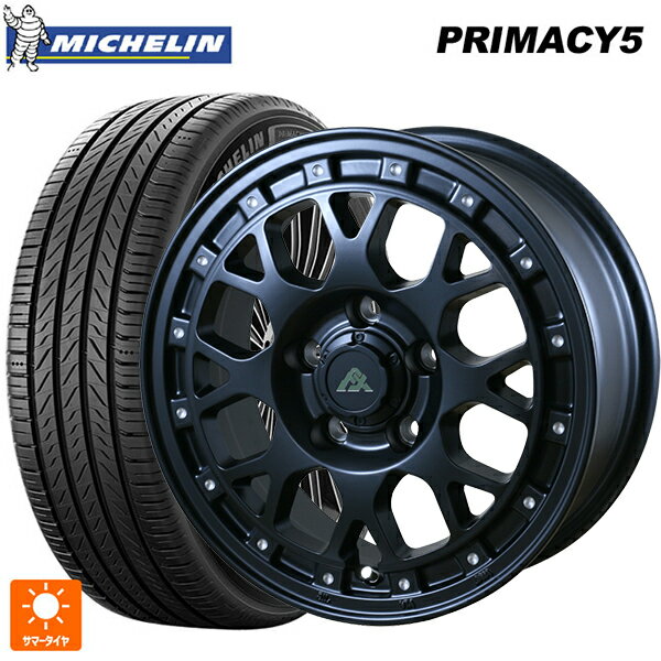 【6/20限定 全品P5倍＆クーポン】215/65R16 102V XL ミシュラン プライマシー5 正規品 ドゥオール フェニーチェ XC8 マットブラックミルド 16-7J 国産車用 サマータイヤホイール4本セット