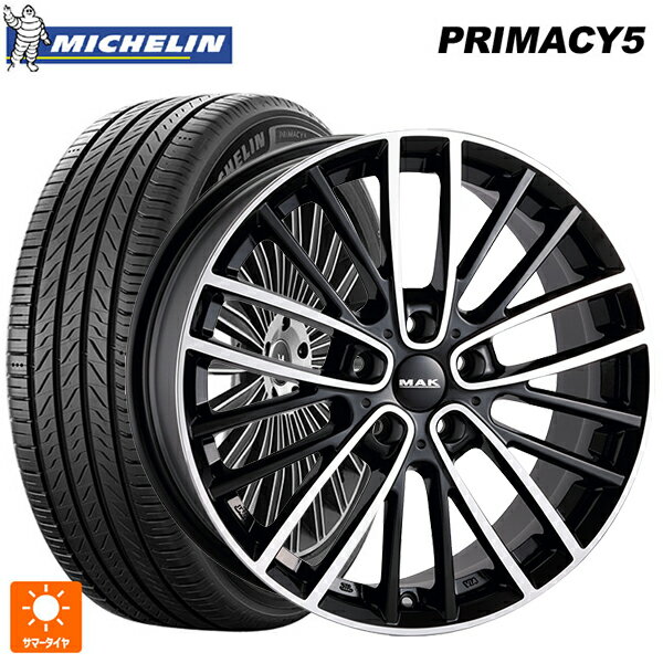 【6/11 1:59迄 全品ポイント5倍】ミニ カントリーマン(U25)用 225/60R17 103V XL ミシュラン プライマシー5 正規品 阿部商会 マック チェルシー ブラックミラー 新品サマータイヤホイール 4本セット