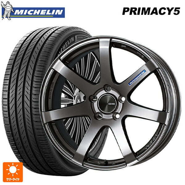 【6/15〜16限定 全品P5倍＆クーポン】245/45R19 102W XL ミシュラン プライマシー5 正規品 エンケイ パフォーマンスライン PF07 DS 19-8.5J 国産車用 サマータイヤホイール4本セット