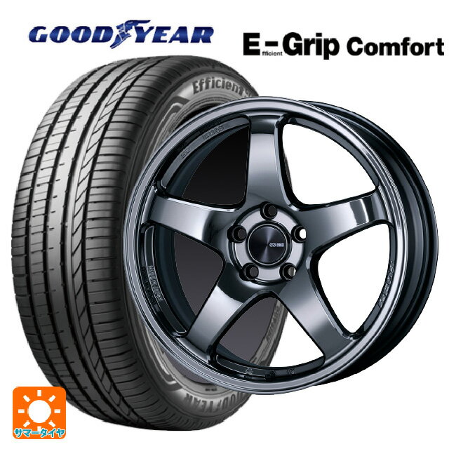 225/50R18 95W グッドイヤー エフィシェントグリップ コンフォート # エンケイ パフォーマンスライン PF05 # SBK 18-7.5J 国産車用 サマータイヤホイール4本セット