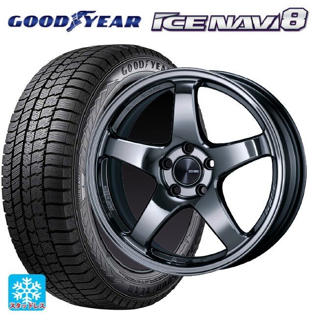 在庫有 245/40R18 93Q グッドイヤー アイスナビ8 # エンケイ パフォーマンスライン PF05 # SBK 18-7.5J 国産車用 スタッドレスタイヤホイール4本セット