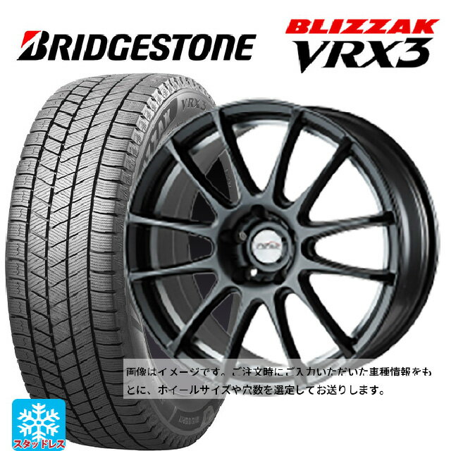 【6/22 20時〜 全品P5倍＆クーポン】ニッサン ノートオーラ(E13)用 205/50R17 93Q XL ブリヂストン ブリザック VRX3 正規品 ゴジゲン マットガンメタ 新品スタッドレスタイヤホイール 4本セット