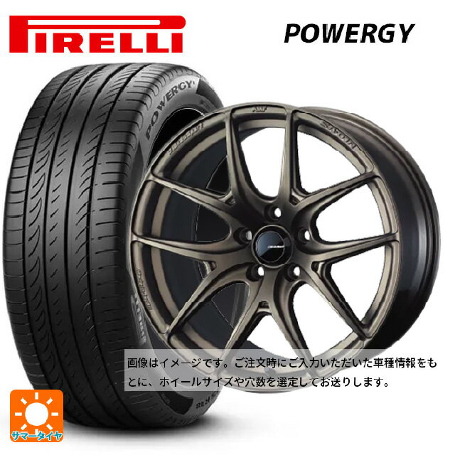 【6/11 1:59迄 全品ポイント5倍】195/55R15 85V ピレリ パワジー 正規品 ウェッズ ウェッズスポーツ SA 01R EJ-BRONZE2 15-6J 国産車用 サマータイヤホイール4本セット