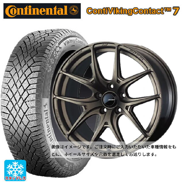 185/60R15 88T XL コンチネンタル コンチバイキングコンタクト7 正規品 ウェッズ ウェッズスポーツ SA 01R EJ-BRONZE2 15-6J 国産車用 スタッドレスタイヤホイール4本セット