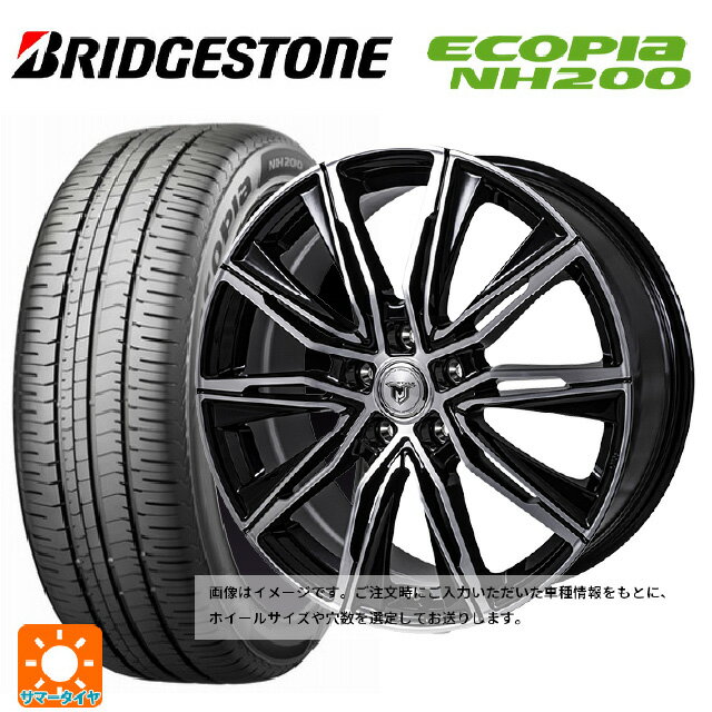 205/60R16 92H ブリヂストン エコピア NH200 正規品 # ジャパン三陽 ジェイピースタイル エムジェイクロス ブラックメタリックポリッシュ 16-6.5J 国産車用 サマータイヤホイール4本セット
