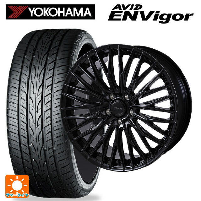 スバル フォレスター(SL系)用 225/55R18 102W XL ヨコハマ エービット エンビガー S321 # ジャパン三陽 ワーウィック クライヴァー グロスブラック 新品サマータイヤホイール 4本セット