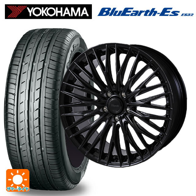 215/45R18 93W ヨコハマ ブルーアースEs ES32 ジャパン三陽 ワーウィック クライヴァー グロスブラック 18-7.5J 国産車用 サマータイヤホイール4本セット