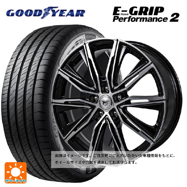 【6/20限定 全品P5倍＆クーポン】215/65R16 98V グッドイヤー エフィシェントグリップ パフォーマンス2 ジャパン三陽 ジェイピースタイル エムジェイクロス ブラックメタリックポリッシュ 16-6.5J 国産車用 サマータイヤホイール4本セット