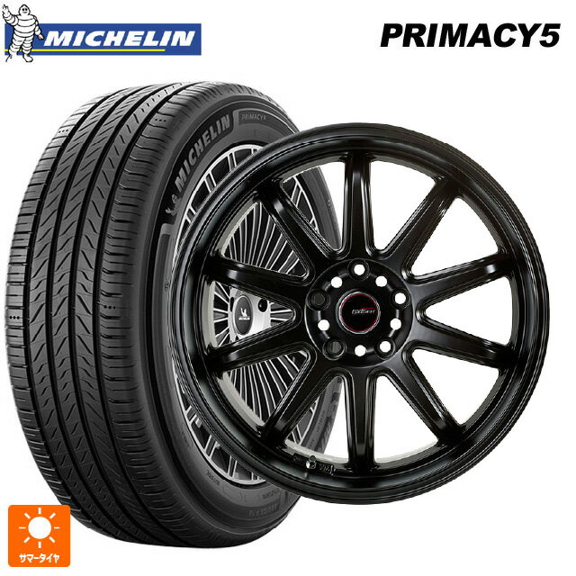 【6/15〜16限定 全品P5倍＆クーポン】スバル フォレスター(SL系)用 225/55R18 102V XL ミシュラン プライマシー5 正規品 ゴジゲン マットブラック 新品サマータイヤホイール 4本セット