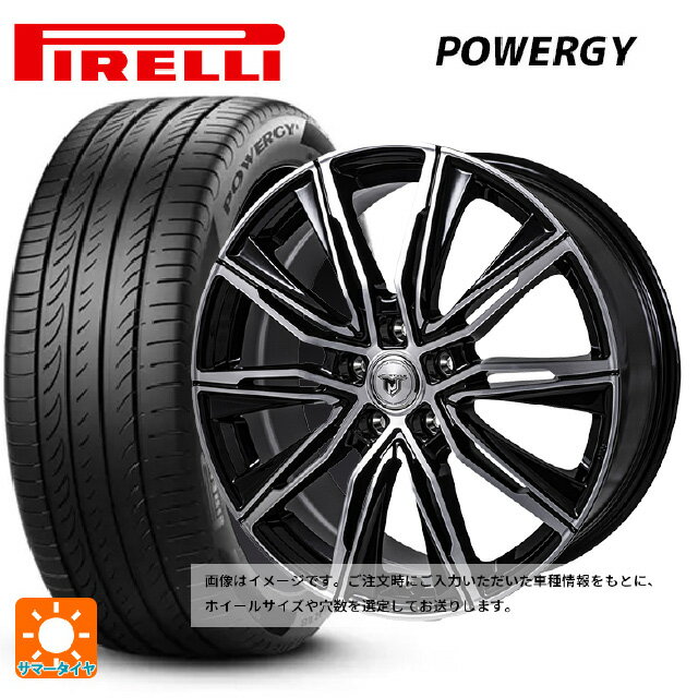 【6/22 20時〜 全品P5倍＆クーポン】225/40R19 93Y XL ピレリ パワジー 正規品 ジャパン三陽 ジェイピースタイル エムジェイクロス ブラックメタリックポリッシュ 19-7.5J 国産車用 サマータイヤホイール4本セット
