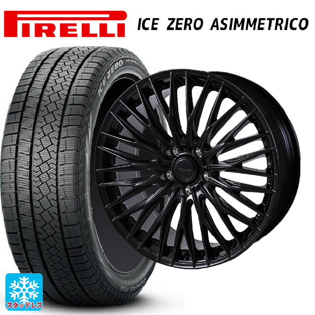 245/45R19 102H XL ピレリ アイスゼロ アシンメトリコ 正規品 ジャパン三陽 ワーウィック クライヴァー グロスブラック 19-8J 国産車用 スタッドレスタイヤホイール4本セット