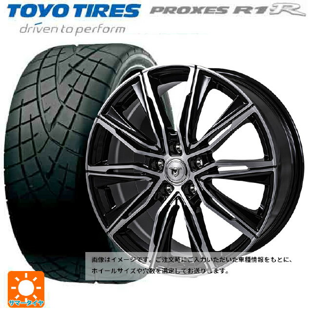 【6/20限定 全品P5倍＆クーポン】225/45R17 91W トーヨー プロクセス R1R ジャパン三陽 ジェイピースタイル エムジェイクロス ブラックメタリックポリッシュ 17-7J 国産車用 サマータイヤホイール4本セット