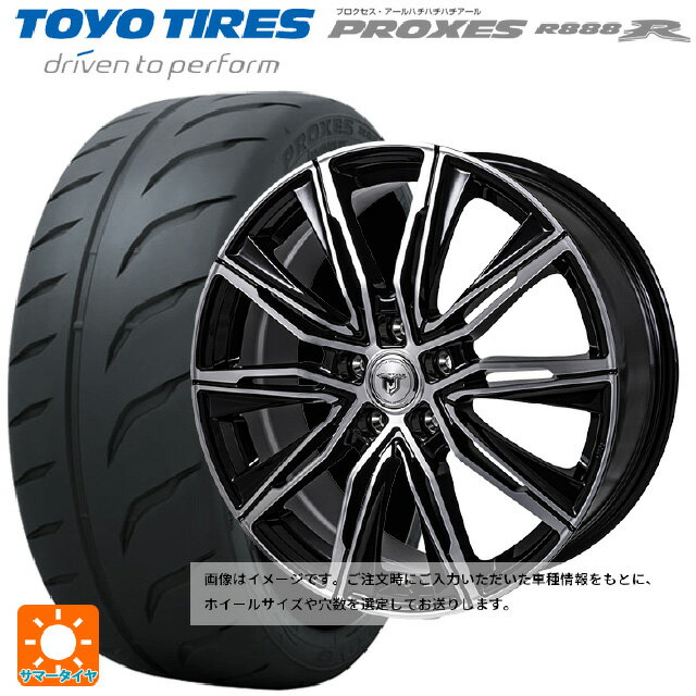 215/45R17 91W XL トーヨー プロクセス R888R ジャパン三陽 ジェイピースタイル エムジェイクロス ブラックメタリックポリッシュ 17-7J 国産車用 サマータイヤホイール4本セット