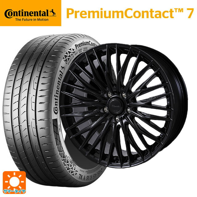 245/45R18 100Y XL コンチネンタル プレミアムコンタクト 7 正規品 ジャパン三陽 ワーウィック クライヴァー グロスブラック 18-7.5J 国産車用 サマータイヤホイール4本セット