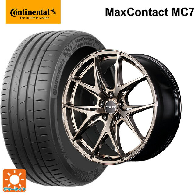 【6/22 20時〜 全品P5倍＆クーポン】215/45R18 93W XL コンチネンタル マックスコンタクト MC7 正規品 レイズ ベルサス クラフトコレクション VV21S XIJ 18-8J 国産車用 サマータイヤホイール4本セット
