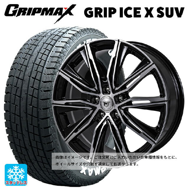 215/65R16 98T グリップマックス グリップアイスX SUV ホワイトレター ジャパン三陽 ジェイピースタイル エムジェイクロス ブラックメタリックポリッシュ 16-6.5J 国産車用 スタッドレスタイヤホイール4本セット
