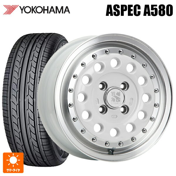 2022年製 175/65R14 82H ヨコハマ A580 エムエルジェイ エクストリームJ ラギッド ホワイト/リムポリッシュ 14-5J 国産車用 サマータイヤホイール4本セット