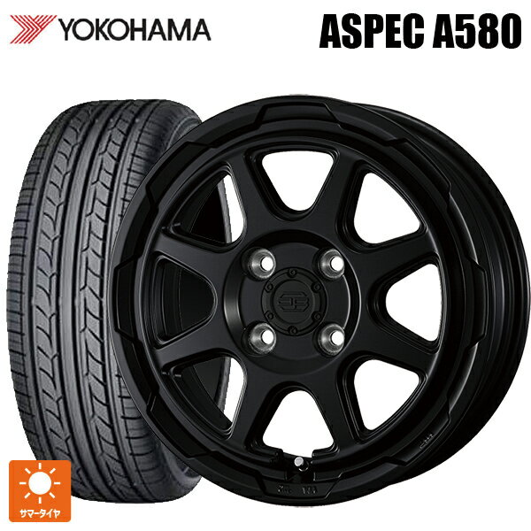 在庫有 2022年製 175/65R14 82H ヨコハマ A580 ウェッズ ウェッズ アドヴェンチャー スタットベルグ # セミマットブラック 14-5J 国産車用 サマータイヤホイール4本セット