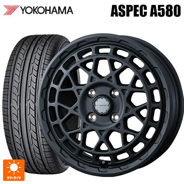2022年製 175/65R14 82H ヨコハマ A580 ウェッズ マッドヴァンス X タイプF フルマットブラック 14-5J 国産車用 サマータイヤホイール4本セット