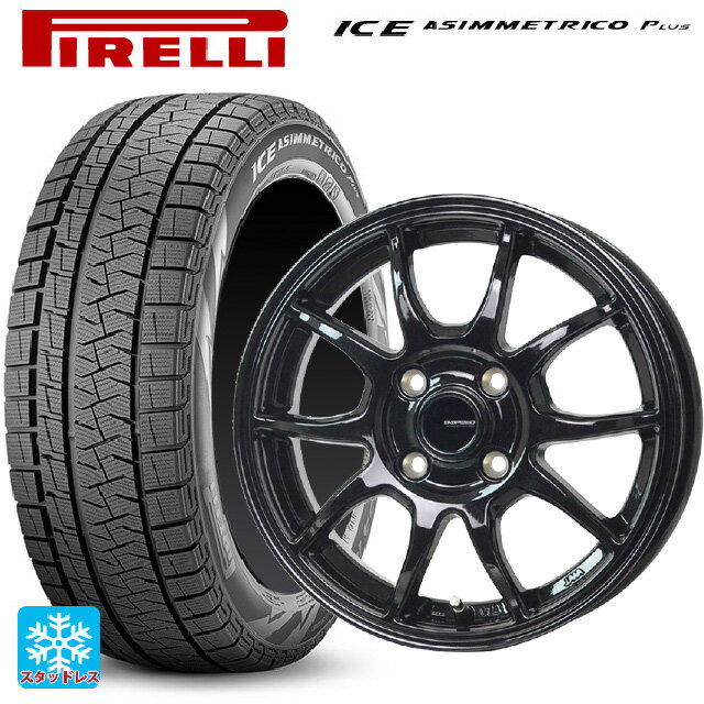 【6/22 20時〜 全品P5倍＆クーポン】175/65R14 82Q ピレリ ウインターアイス アシンメトリコ プラス(正規品) ホットスタッフ G-スピード G06 MBK 14-5J 国産車用 スタッドレスタイヤホイール4本セット