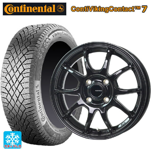 【6/22 20時〜 全品P5倍＆クーポン】175/65R14 86T XL コンチネンタル コンチバイキングコンタクト7 正規品 ホットスタッフ G-スピード G06 MBK 14-5J 国産車用 スタッドレスタイヤホイール4本セット