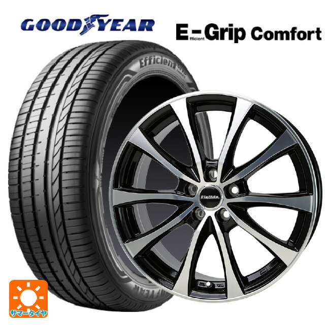 205/55R16 91V グッドイヤー エフィシェントグリップ コンフォート ホットスタッフ ラフィット LE07 BK/P 16-6.5J 国産車用 サマータイヤホイール4本セット