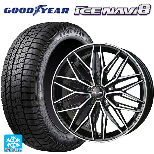 2024年製 245/50R18 100Q XL グッドイヤー アイスナビ8 ホットスタッフ プレシャス アスト M3 BK/P 18-7.5J 国産車用 スタッドレスタイヤホイール4本セット