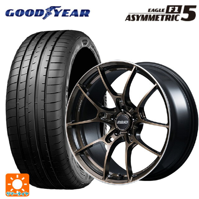 【6/11 1:59迄 全品ポイント5倍】225/40R19 93Y XL グッドイヤー イーグル F1 アシメトリック5 レイズ ボルクレーシング G025 SZ エディション SZ 19-8J 国産車用 サマータイヤホイール4本セット