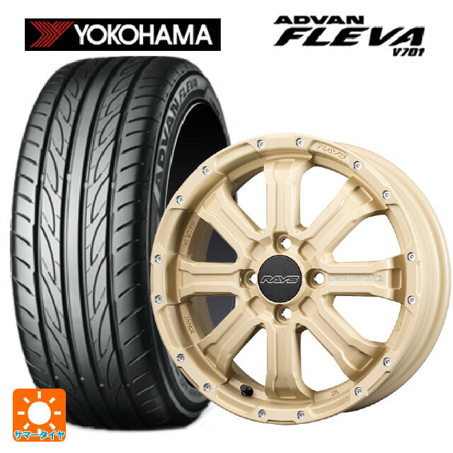 【6/22 20時〜 全品P5倍＆クーポン】165/50R15 73V ヨコハマ アドバン フレバ V701 正規品 レイズ チームデイトナ FDX-K コレクション NOL 15-5J 国産車用 サマータイヤホイール4本セット