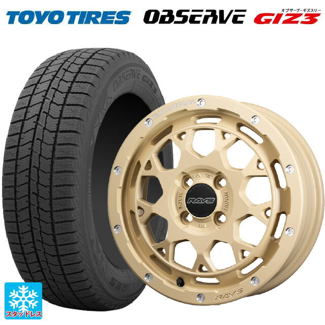 【6/22 20時〜 全品P5倍＆クーポン】165/55R15 75Q トーヨー オブザーブ ガリットギズ3 レイズ チームデイトナ M9+ コレクション NOL 15-5J 国産車用 スタッドレスタイヤホイール4本セット