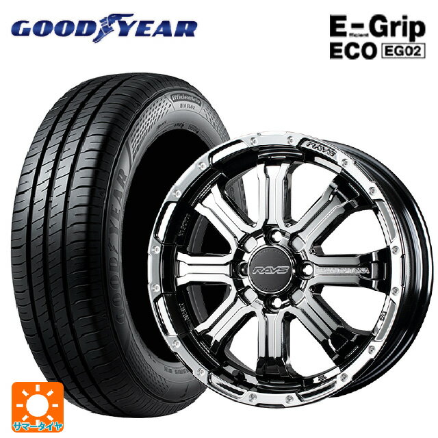 【6/15〜16限定 全品P5倍＆クーポン】165/55R15 75V グッドイヤー エフィシェントグリップ エコ EG02 レイズ チームデイトナ FDX-K コレクション SNL 15-5J 国産車用 サマータイヤホイール4本セット