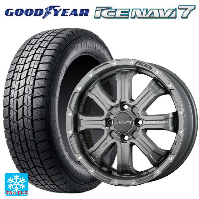【6/15〜16限定 全品P5倍＆クーポン】165/55R15 75Q グッドイヤー アイスナビ7(数量限定) レイズ チームデイトナ FDX-K コレクション GOL 15-5J 国産車用 スタッドレスタイヤホイール4本セット