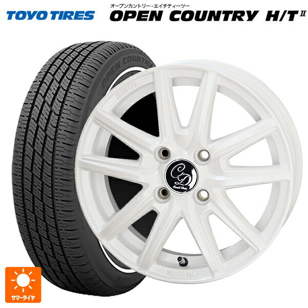 【6/22 20時〜 全品P5倍＆クーポン】155/65R14 75H トーヨー オープンカントリー HT2 ホワイトリボン 共豊 デコル カヌレ ルミエールホワイト 14-4.5J 国産車用 サマータイヤホイール4本セット