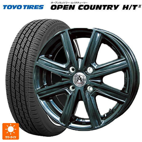 【6/22 20時〜 全品P5倍＆クーポン】155/65R14 75H トーヨー オープンカントリー HT2 ホワイトリボン テクノピア アフロディーテ MZ # ディープメタル 14-4.5J 国産車用 サマータイヤホイール4本セット