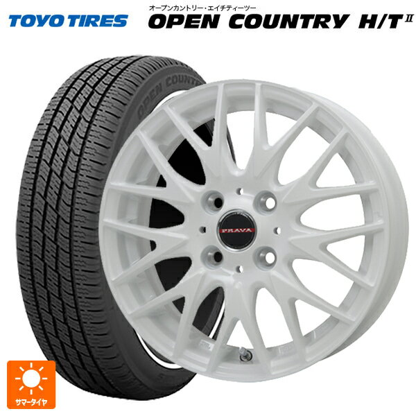 【6/22 20時〜 全品P5倍＆クーポン】155/65R14 75H トーヨー オープンカントリー HT2 ホワイトリボン ビックウェイ レイシーン プラバ 9M Jr2 WH 14-4.5J 国産車用 サマータイヤホイール4本セット