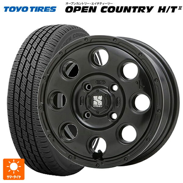 【6/22 20時〜 全品P5倍＆クーポン】155/65R14 75H トーヨー オープンカントリー HT2 ホワイトリボン エムエルジェイ エクストリームJ KK03 Satin Black 14-4.5J 国産車用 サマータイヤホイール4本セット