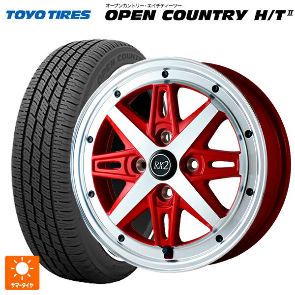 【6/22 20時〜 全品P5倍＆クーポン】155/65R14 75H トーヨー オープンカントリー HT2 ホワイトリボン ドゥオール フェニーチェ RX2 RED/PO 14-4.5J 国産車用 サマータイヤホイール4本セット