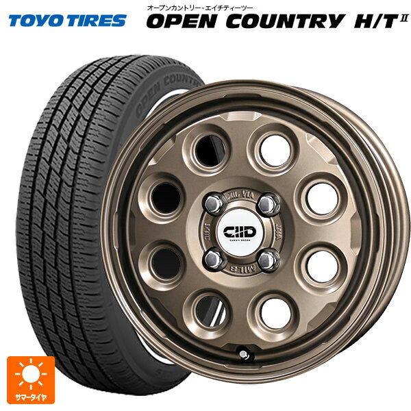 【6/22 20時〜 全品P5倍＆クーポン】155/65R14 75H トーヨー オープンカントリー HT2 ホワイトリボン 共豊 デコル ネイチャー マットダークブロンズ 14-4.5J 国産車用 サマータイヤホイール4本セット