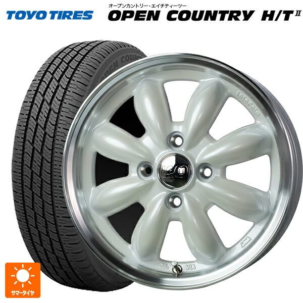 【6/22 20時〜 全品P5倍＆クーポン】155/65R14 75H トーヨー オープンカントリー HT2 ホワイトリボン ホットスタッフ ララパーム カップ2 PW/リムP 14-4.5J 国産車用 サマータイヤホイール4本セット